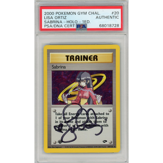 1st Edition Sabrina Gym Challenge Signed Auto by Lisa Ortiz PSA Authentic